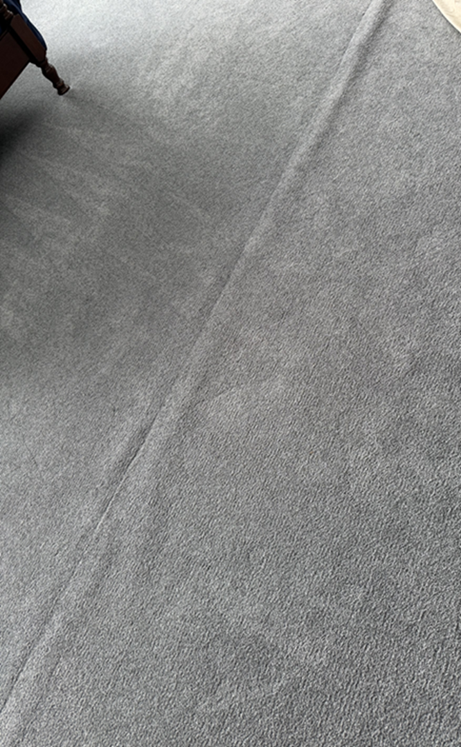 gray carpet with poor seam